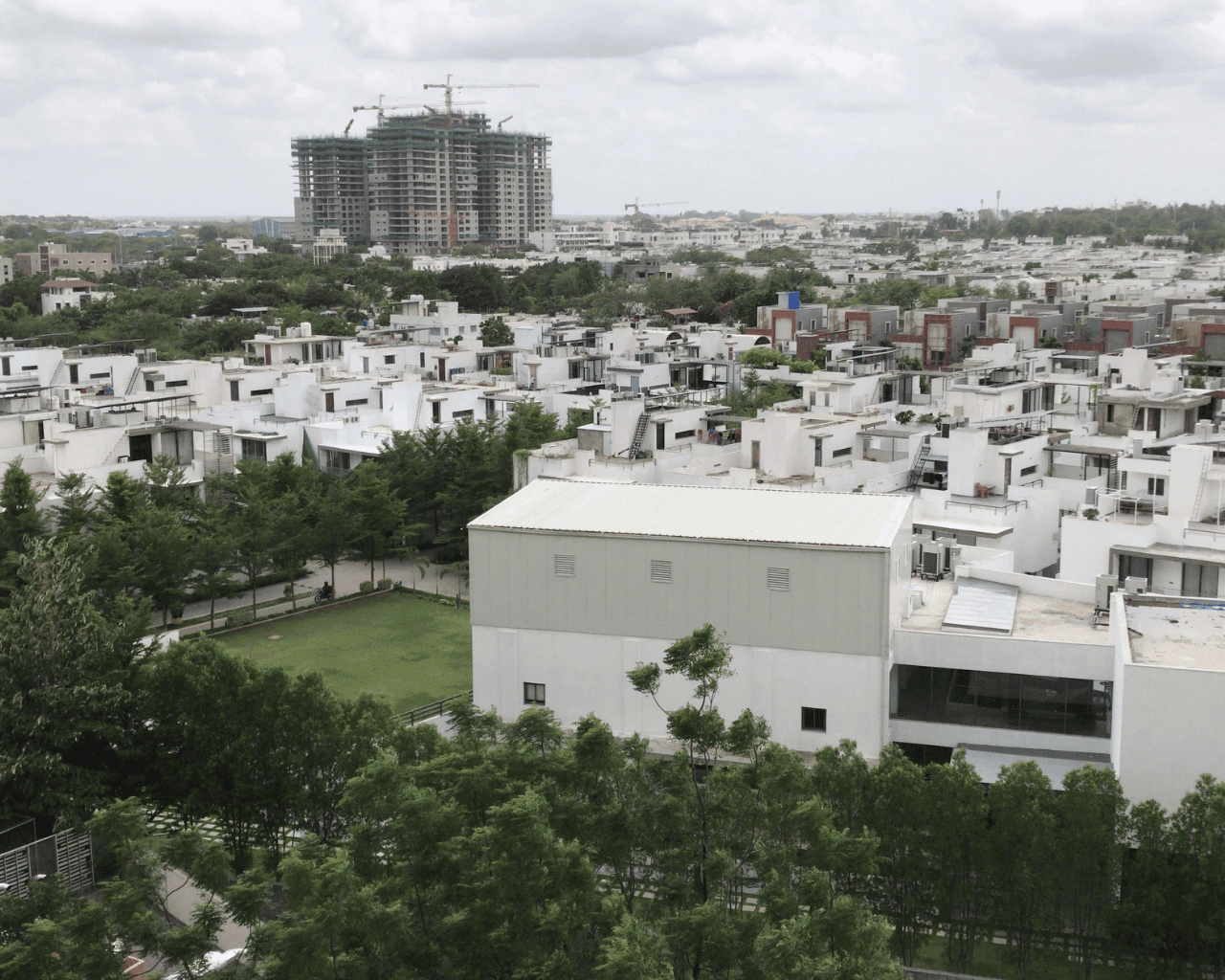 Hyderabad skyline night lights luxury properties