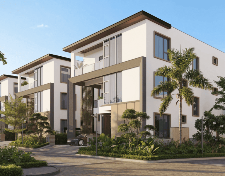 Luxury villa community Issara Belmont in Shamshabad Hyderabad with landscaped gardens and modern architecture