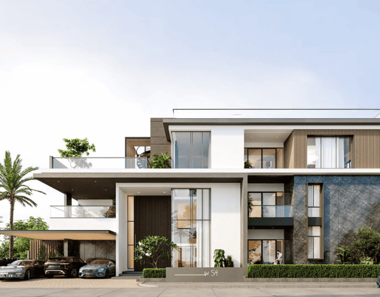 Premium luxury modern villa bluefin Sylvanor in Mokila Hyderabad with contemporary architecture and double garage